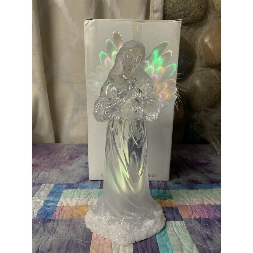 Holiday Treasures Glowing Fiber Optic Angel 11.75'' H 2002 Christmas Collectible